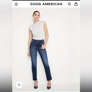 Good American Good Curve Straight Jeans